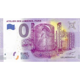 Billet 0 euro souvenir 2020 - 75 atelier des lumières Paris 