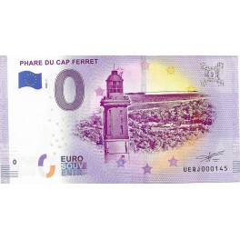 Billet 0 euro souvenir 2020 - 33 phare du Cap Ferret 