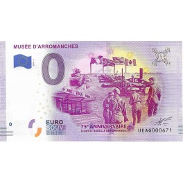 Billet 0 euro musée d'Arromanches  2019