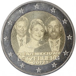 2 euro Luxembourg 2012 mariage princier