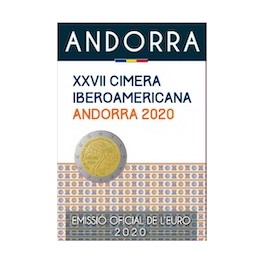 2 euro Andorre 2020 commémorative sommet ibéro-américain