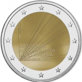2 euro Portugal 2021 commémorative présidence de l'UE