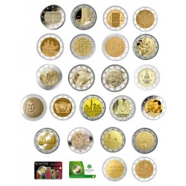 Lot de 26 pièces de 2 euro commémoratives 2020