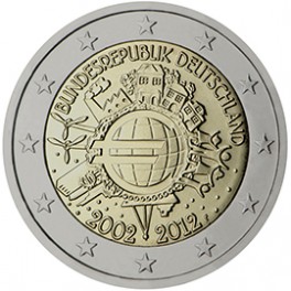 2 euro Allemagne 2012 commémorative "10 ans de l'euro"