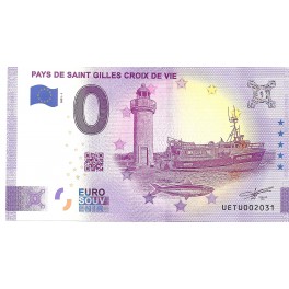 Billet 0 euro souvenir 2021 - 85 PAYS DE SAINT GILLES CROIX DE VIE -