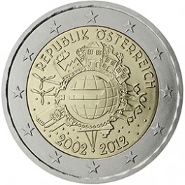 2 euro Autriche 2012 commémorative "10 ans de l'euro"