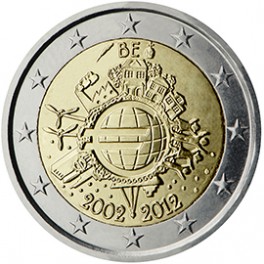 2 euro Belgique 2012 commémorative "10 ans de l'euro"