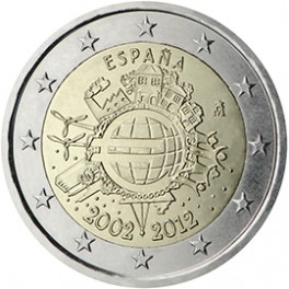 2 euro Espagne 2012 commémorative "10 ans de l'euro"