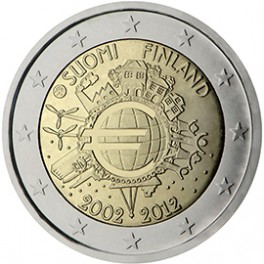 2 euro Finlande 2012 commémorative "10 ans de l'euro"