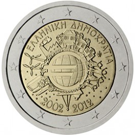 2 euro Grèce 2012 commémorative "10 ans de l'euro"