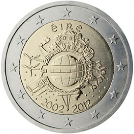 2 euro Irlande 2012 commémorative "10 ans de l'euro"