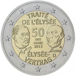 2 euro Allemagne 2013 commémorative traité de l'Elysée