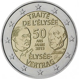 2 euro France 2013 commémorative traité de l'Elysée