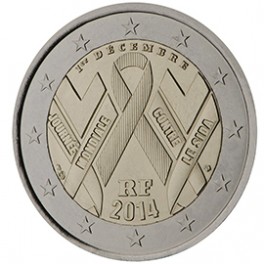 2 euro France 2014 commémorative Sida