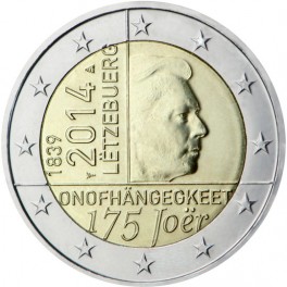 2 euro Luxembourg 2014 commémorative indépendance