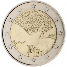 2 euro France 2015 commémorative paix