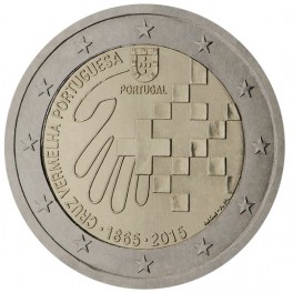 2 euro Portugal 2015 commémorative croix rouge