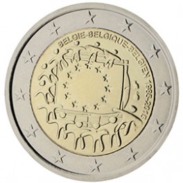 2 euro Belgique 2015 commémorative drapeau