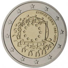 2 euro Chypre 2015 commémorative drapeau