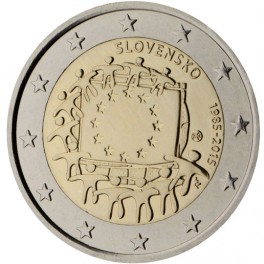 2 euro Slovaquie 2015 commémorative drapeau
