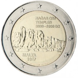 2 euro Malte 2017 commémorative Hagar Qim