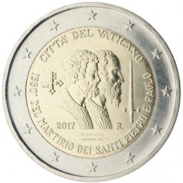 2 euro Vatican 2017 commémorative St Pierre St Paul