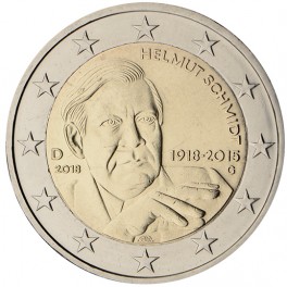 2 euro Allemagne 2018 commémorative Helmut Schmidt
