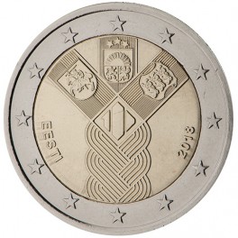 2 euro Estonie 2018 commémorative états baltes