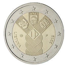 2 euro Lituanie 2018 commémorative états baltes