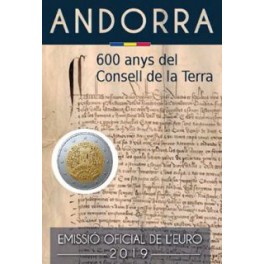 2 euro Andorre 2019 commémorative conseil de la terre