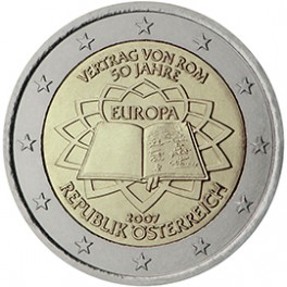 2 euro Autriche 2007 traité de Rome commémorative