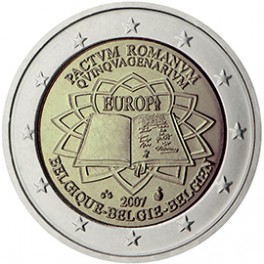 2 euro Belgique 2007 traité de Rome commémorative