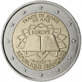 2 euro France 2007 traité de Rome commémorative
