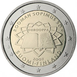2 euro Finlande 2007 traité de Rome commémorative