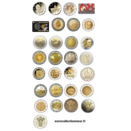 Lot des 29 pièces de 2 euro commémoratives 2018