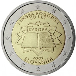 2 euro Slovénie 2007 traité de Rome commémorative