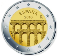 2 euros commémorative espagne 2016 segovie